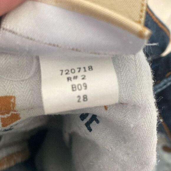 7 For All Mankind Straight Blue Denim Jeans Sz 28 - Picture 6 of 6